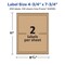 Avery Kraft Brown Rectangle Labels with Sure Feed, 4.75" x 7.75"